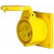 CEE Form 16A 4 Pin 110V Socket  Yellow Male