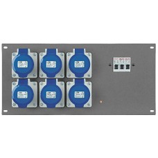PDP-326F 19inch Panel with 6X 32A CEE 3 pole+MCB
