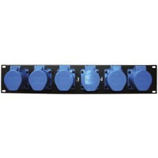 19inch Panel 2HE + 6 pcs CEE 3 pin connectors