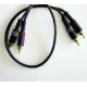 Shielded audio cable 2 RCA Male 2 RCA Female 1m