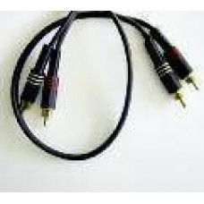 Shielded audio cable 2 RCA Male 2 RCA Male 1m
