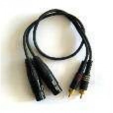 Shielded audio cable 2 RCA Male 2 XLR Female 3m