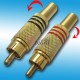 Gold Plated RCA Male Audio Connector Adapter