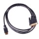 6FT Gold HDMI To DVI Cable For HDTV PC Moitor LCD