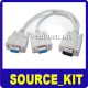 1 PC to Two Monitor VGA Y-Splitter Cable For VGA