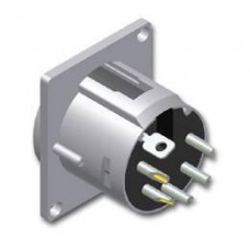 XLR connector 5-pole fem. paneel D series