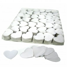 Slowfall Confetti hearts Ø55mm white 1kg