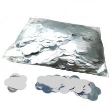 Metallic confetti flowers Ø55mm - Silver 1 kg