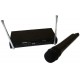 UHF div. wireless mic system with hand mic