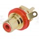 Gold plated contacts, cable OD 3--> 6,1mm red