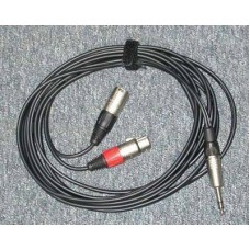 Insert cable stereo jack to 2 x XLR 2.5mtr