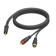 Jack3,5mm male stereo-to-2xRCA/cinch male 1,5m