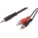 Kabel stereo minijack naar cinch plug 5 meter