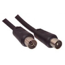 Coax kabel 75ohm M-F zwart  1,5m