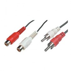 AUDIO CABLE 2X CINCH M TO 2X CINCH F - 10M