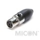 Micon adapter with 4p female mini xlr (Shure)
