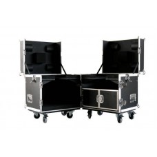 Case for 2x700 type moving heads w. caster board