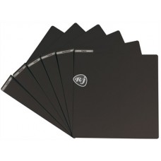 Set van 10 plastic beschrijfbare dividers zwart