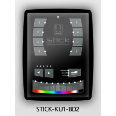 Touch-wandcontroller zwart frame, met kleurstrip