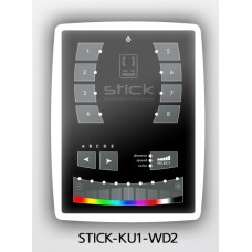 Touch-wandcontroller wit frame, met kleurstrip