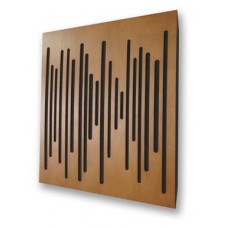 10 Wave Wood Panels BLACK