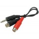 3.5mm JACK STEREO MALE TO 2 x RCA FEMALE (0.2m)