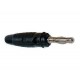4mm PLUG MALE BLACK, SOFT BOOT, SCREW CONNECTION,