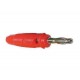 4mm PLUG MALE RED, SOFT BOOT, SCREW CONNECTION, ST