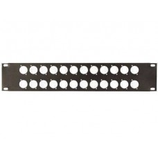 PANEL FOR 19i RACK, 24 HOLES FOR XLR CONNECT 1U