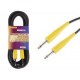 GUITAR CABLE PRO, 2x 6.35mm JACK MONO MALE YELLOW
